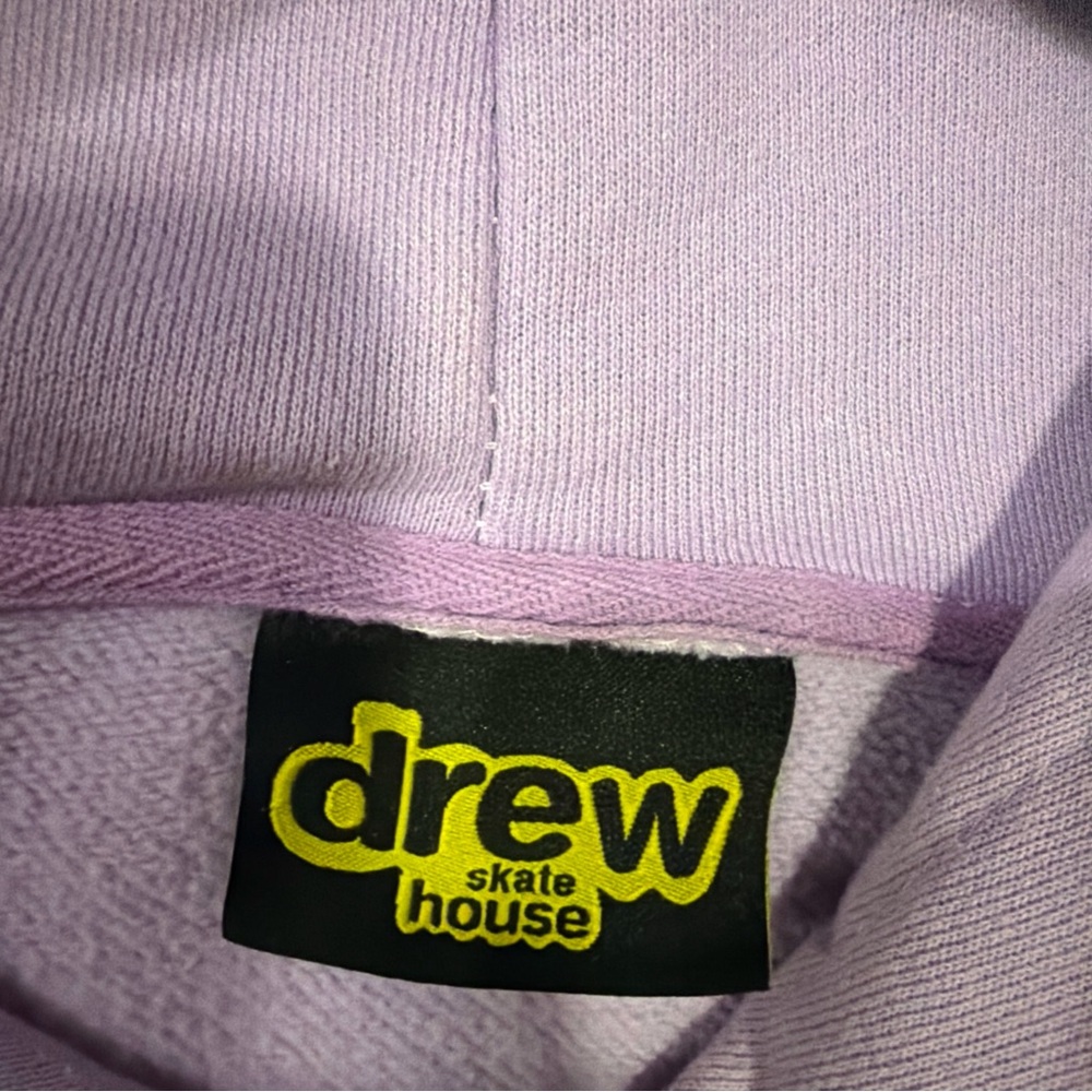 Drew Skate House Hoodie Smiley Face Purple Sweatshirt Adult Size L Justin Bieber - Picture 3 of 5